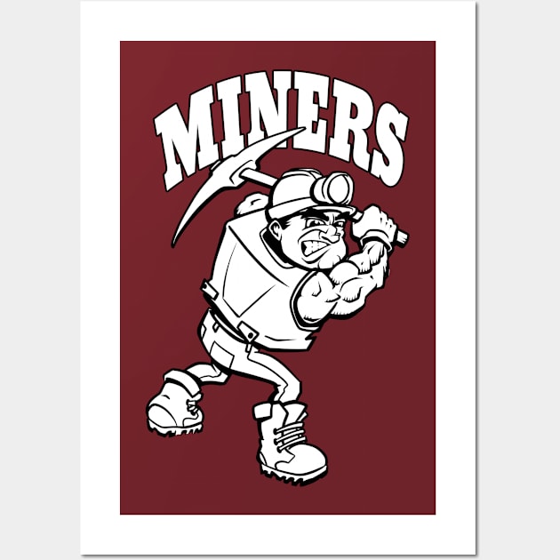 Miner Mascot Wall Art by Generic Mascots